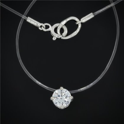 Кольє 652 цирконій білий Rh Timofeev