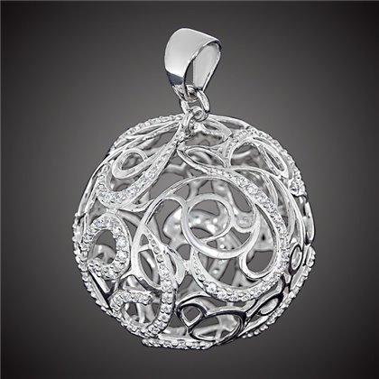 Підвіс 805 цирконій білий Rh Timofeev