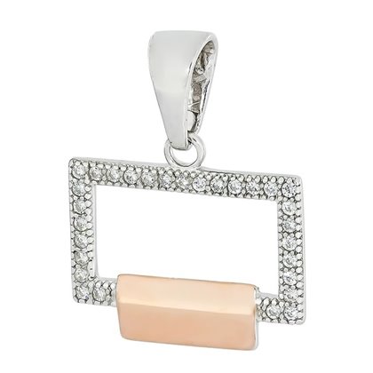 Підвіс 835 цирконій білий Rh Timofeev