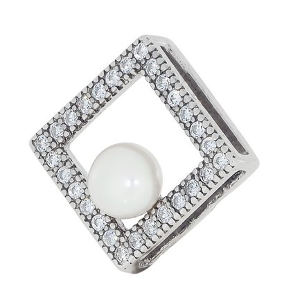 Підвіс 852 цирконій білий Rh Timofeev