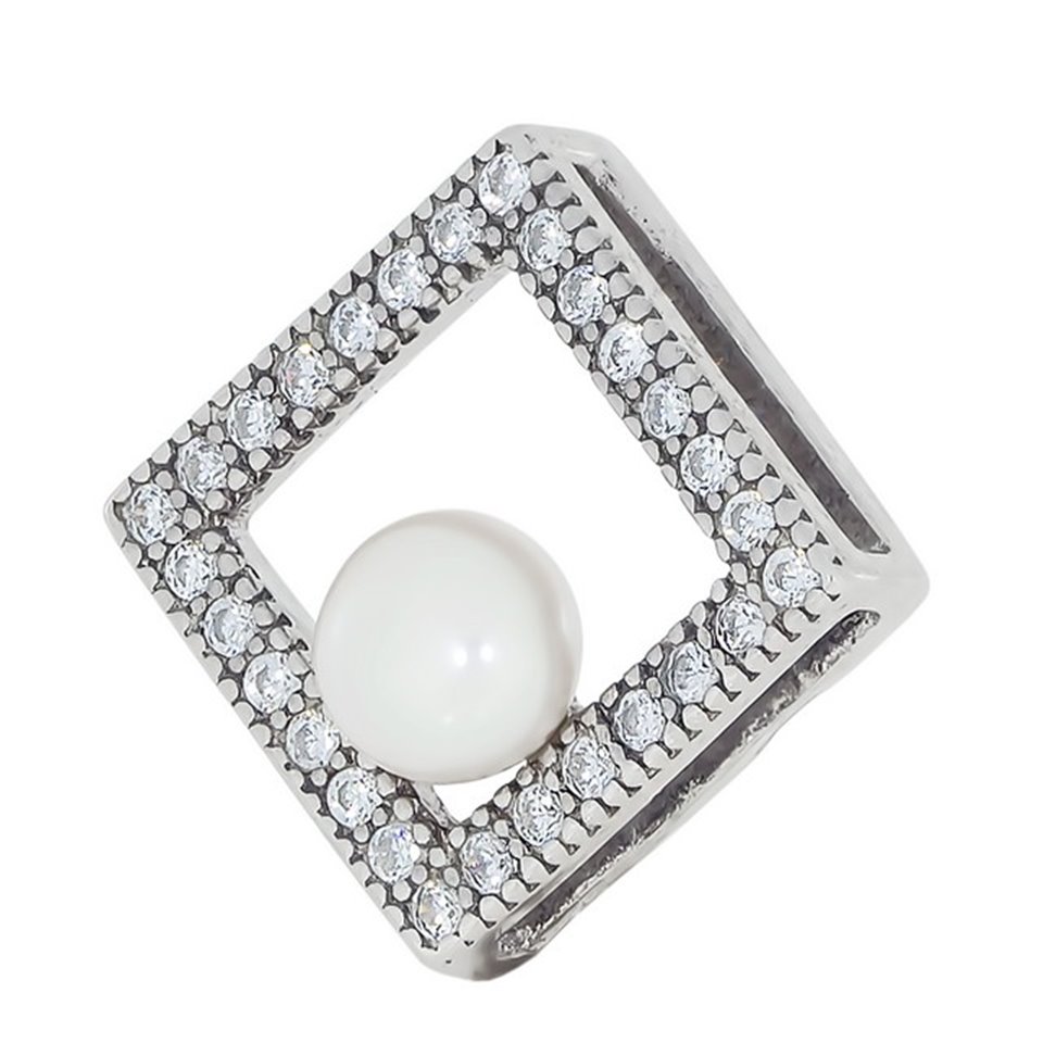 Підвіс 852 цирконій білий Rh Timofeev