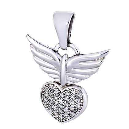 Підвіс 875 цирконій білий Rh Timofeev