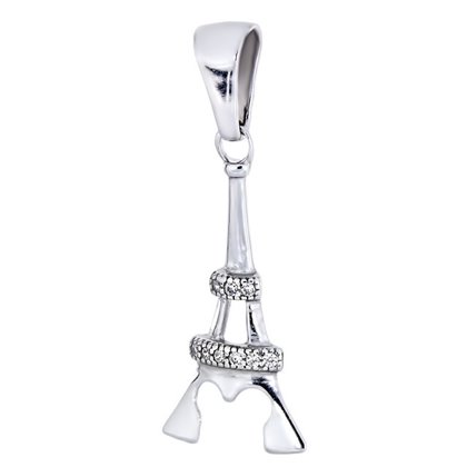 Підвіс 876 цирконій білий Rh Timofeev