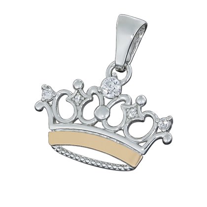 Підвіс 531 цирконій білий Rh Timofeev