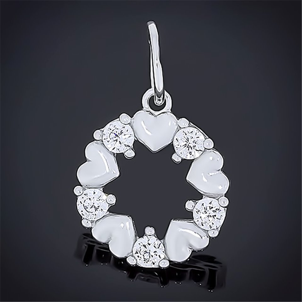 Підвіс 532 цирконій білий Rh Timofeev