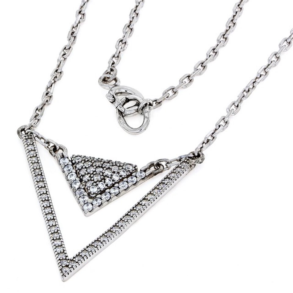 Кольє 834 цирконій білий Rh Timofeev