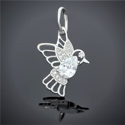 Підвіс 557 цирконій білий Rh Timofeev