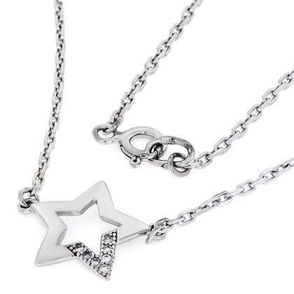 Кольє 836 цирконій білий Rh Timofeev