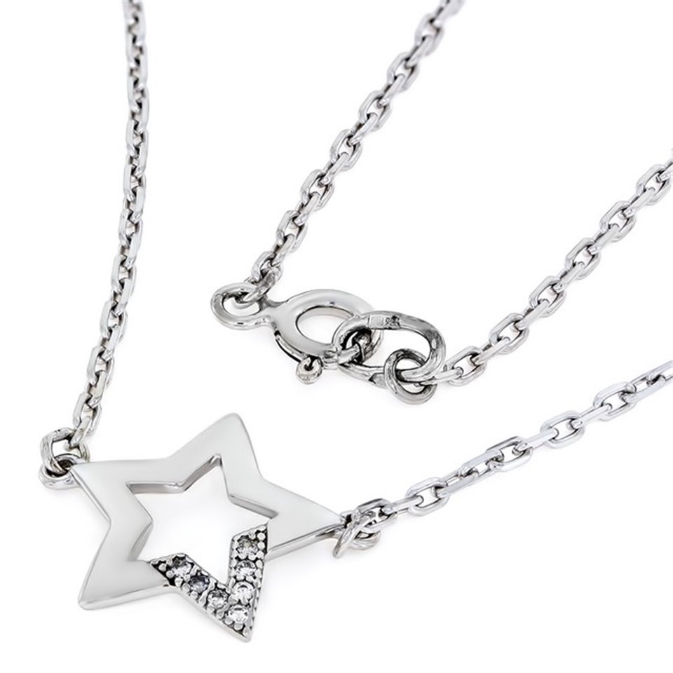 Кольє 836 цирконій білий Rh Timofeev