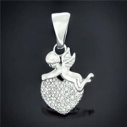 Підвіс 539 цирконій білий Rh Timofeev