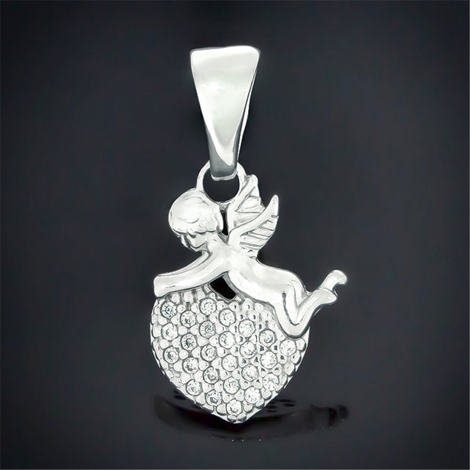 Підвіс 539 цирконій білий Rh Timofeev