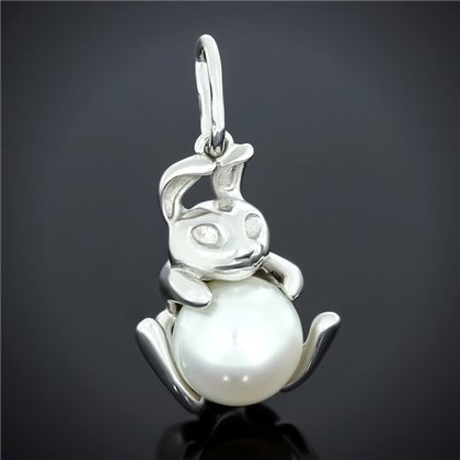 Підвіс 518 перлина біла Rh Timofeev