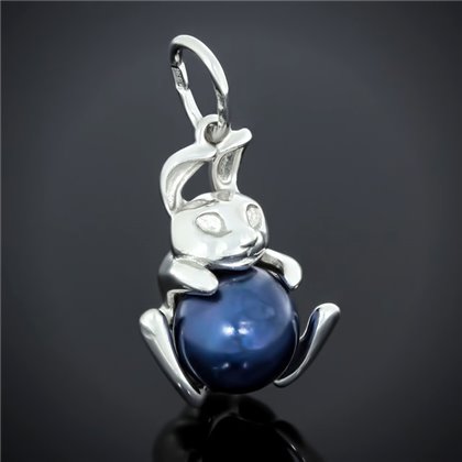 Підвіс 518 перлина чорна Rh Timofeev