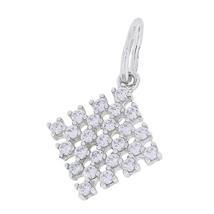 Підвіс 917 цирконій білий Rh Timofeev