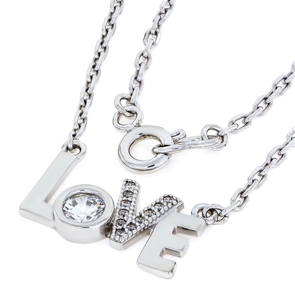 Кольє 841 цирконій білий Rh Timofeev