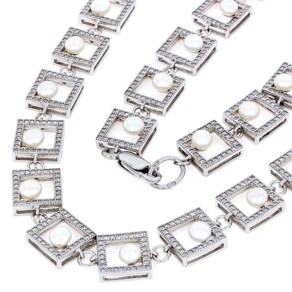 Кольє 852 перлина біла Rh Timofeev