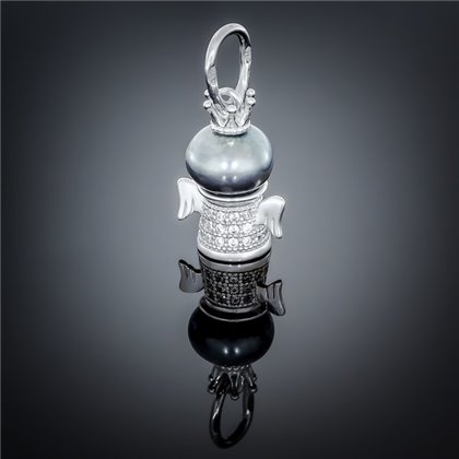 Підвіс 033 перлина чорна Rh Timofeev