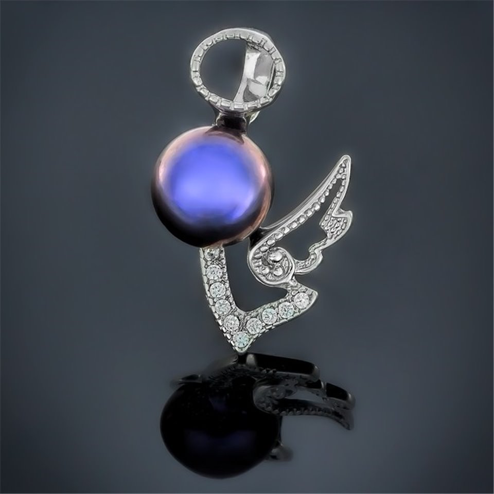 Підвіс 055 перлина чорна Rh Timofeev