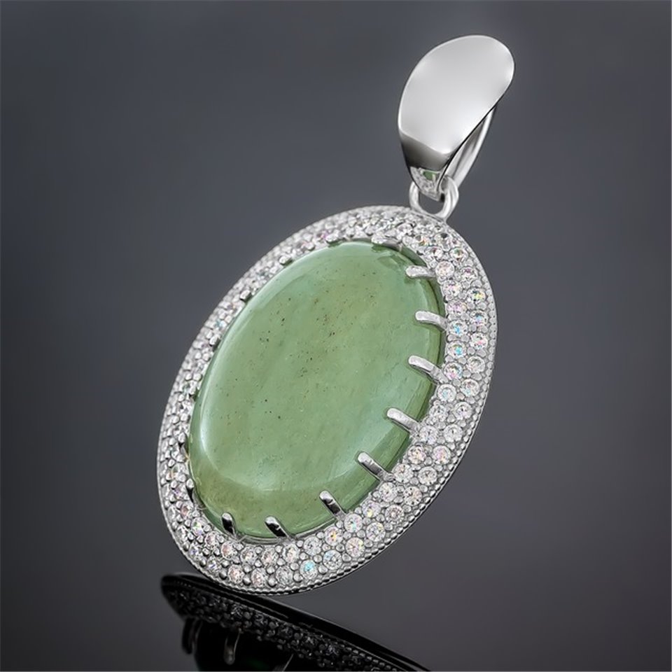 Підвіс 476 авантюрин зелений Rh Timofeev