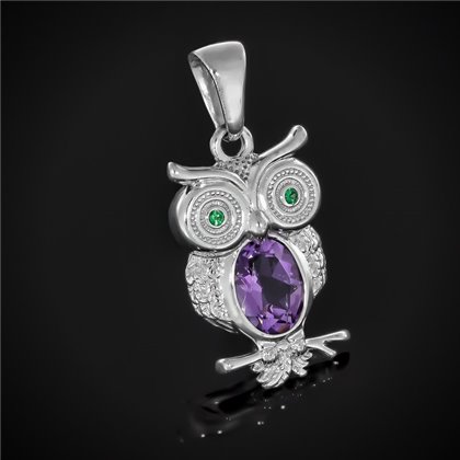 Підвіс 608 аметист/цирконій з. Rh Timofeev
