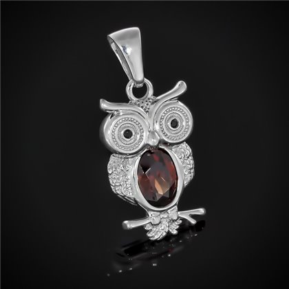 Підвіс 608 гранат/цирконій чорний Rh Timofeev