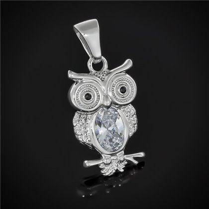 Підвіс 608 цирконій білий/цирконій чорний Rh Timofeev