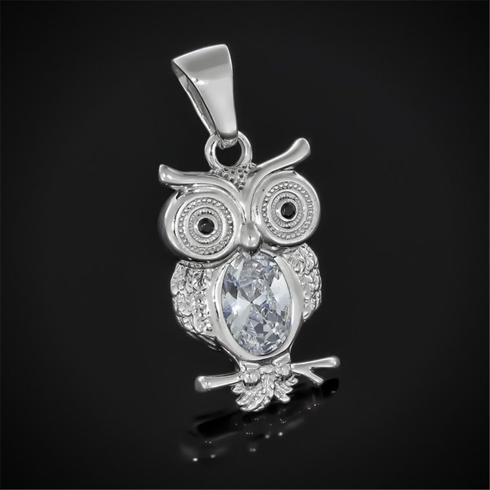 Підвіс 608 цирконій білий/цирконій чорний Rh Timofeev