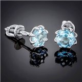 Сережки 002 топаз Rh