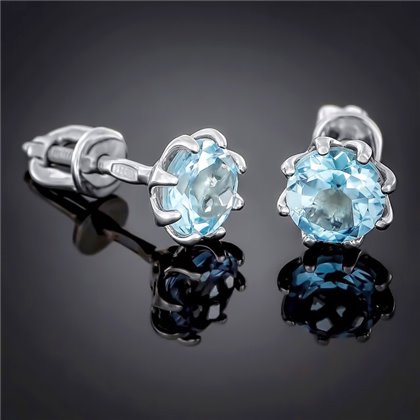 Сережки 002 топаз Rh Timofeev