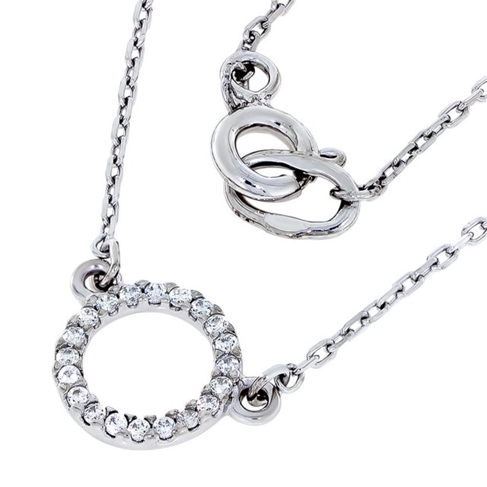 Кольє 874 цирконій білий Rh Timofeev