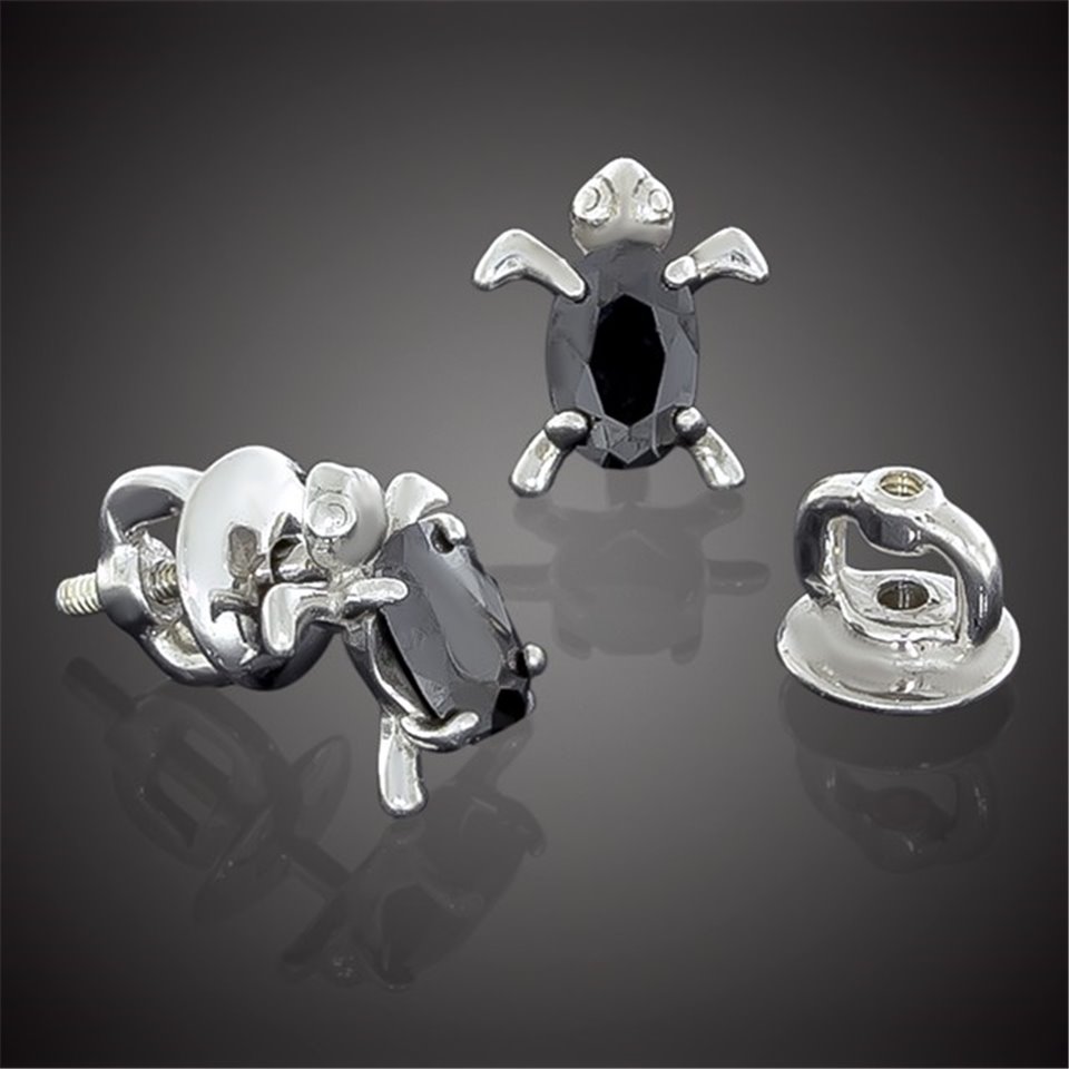 Сережки 016 turtle родій Timofeev