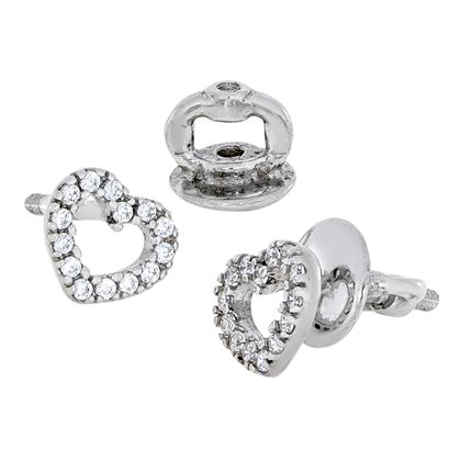 Сережки 023 цирконій білий Rh Timofeev