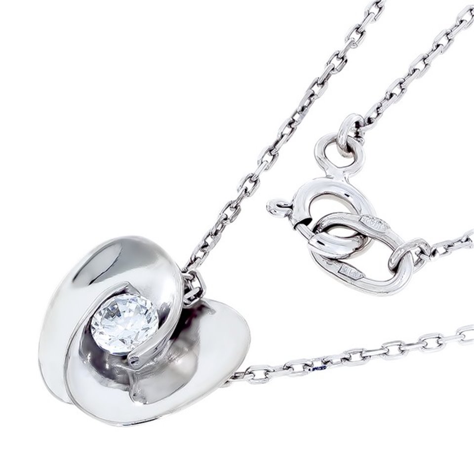 Кольє 888 цирконій білий Rh Timofeev