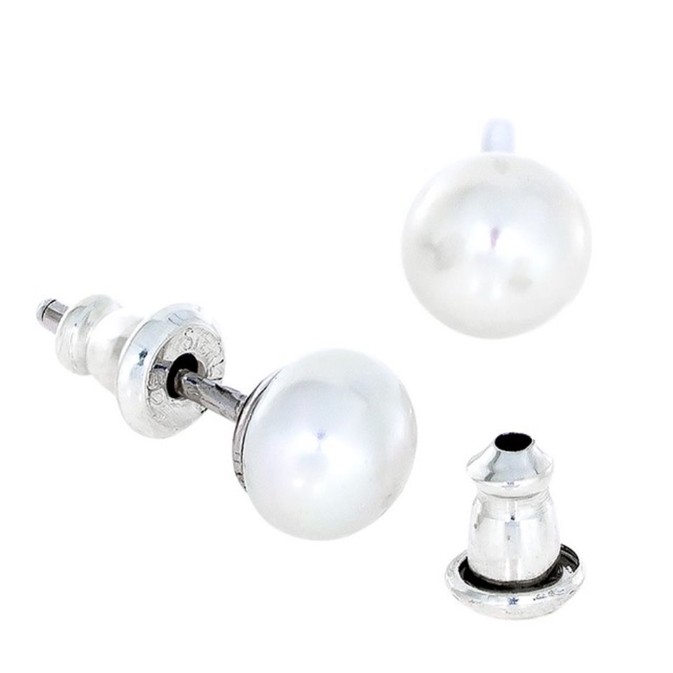 Сережки 027 перлина біла Rh Timofeev