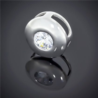 Підвіс 566 цирконій білий Rh Timofeev