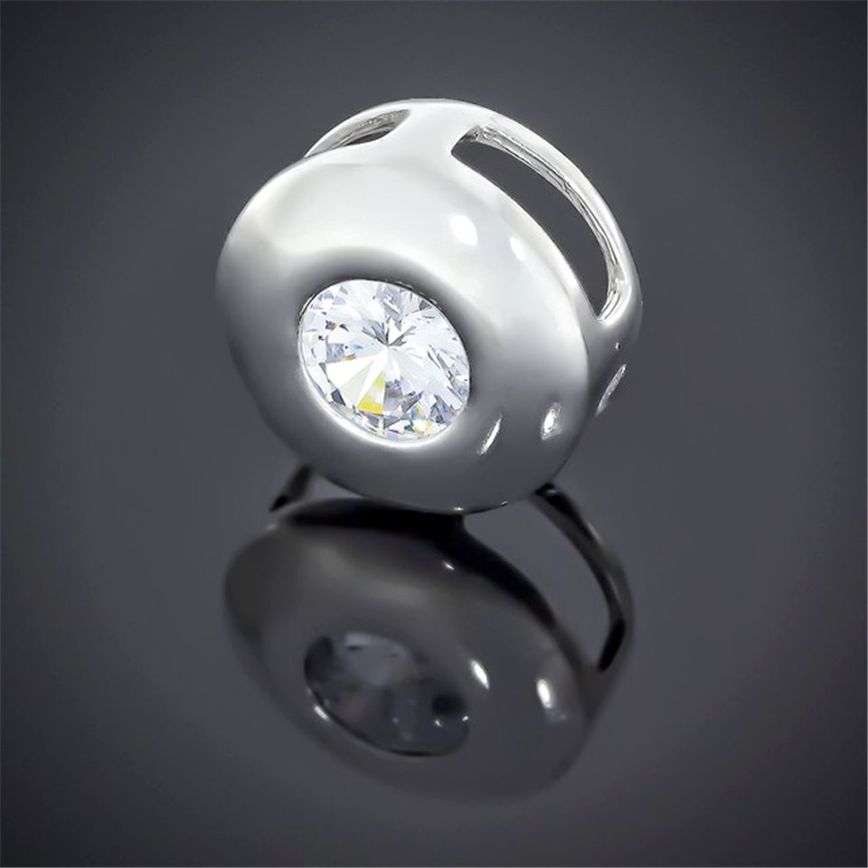 Підвіс 566 цирконій білий Rh Timofeev