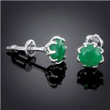 Сережки 002 альпініт зелений Rh