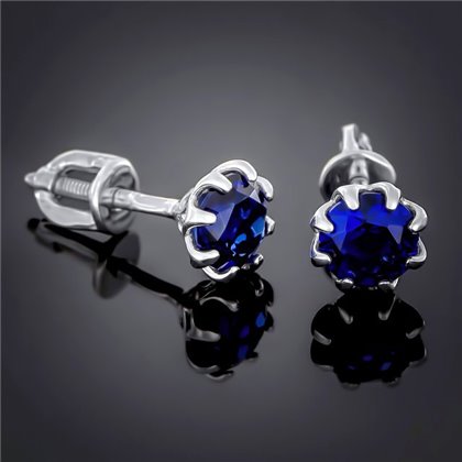 Сережки 002 альпініт синій Rh Timofeev