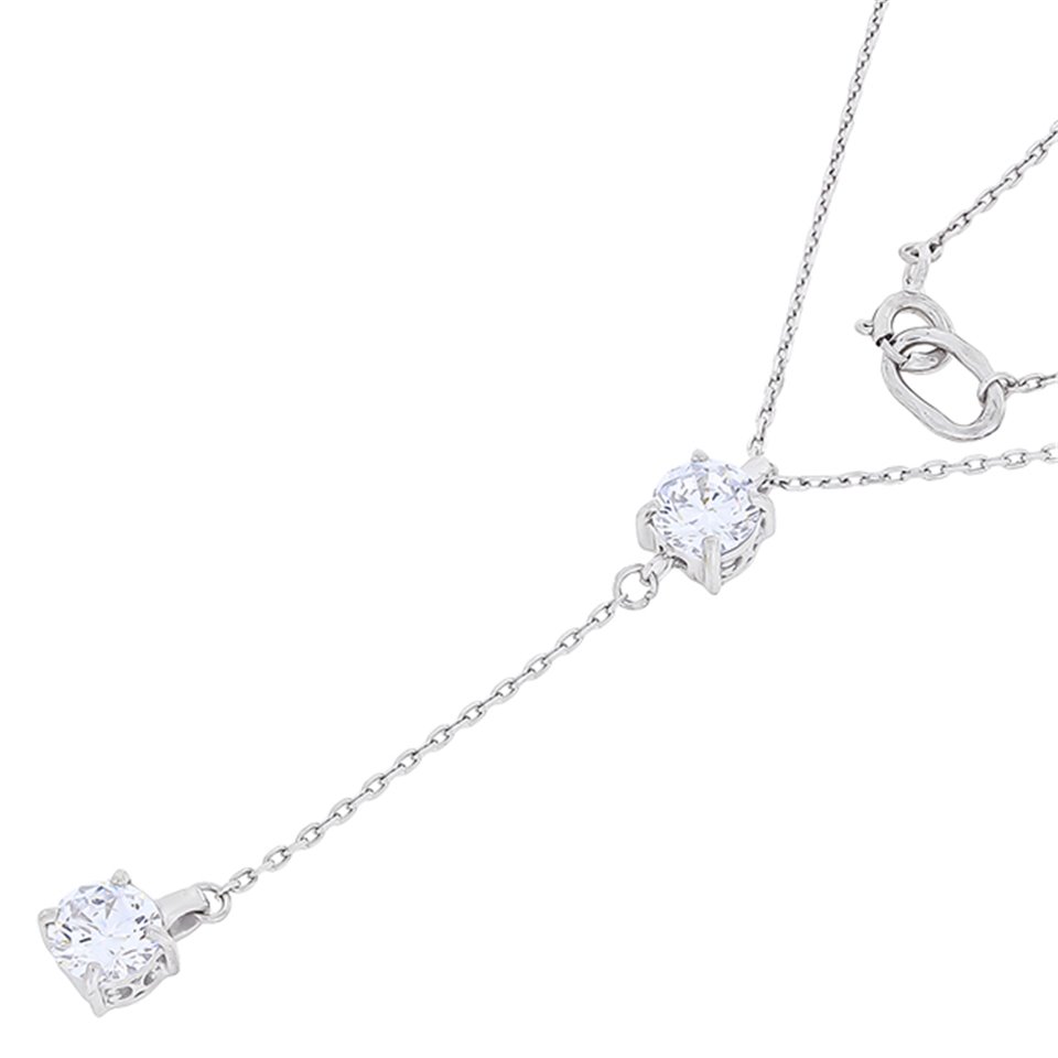 Кольє 590 цирконій білий Rh Timofeev