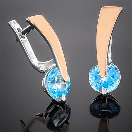 Сережки 149 топаз Rh Timofeev