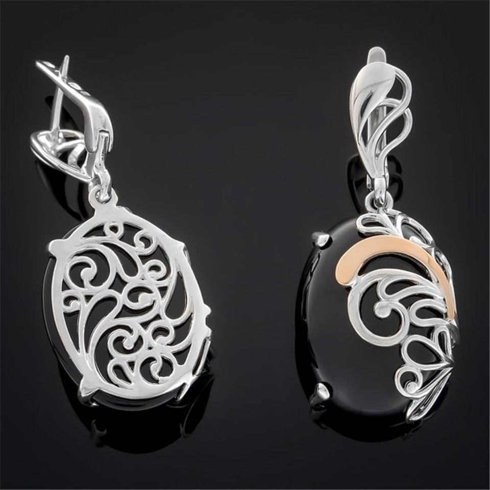 Сережки 321 онікс Rh Timofeev