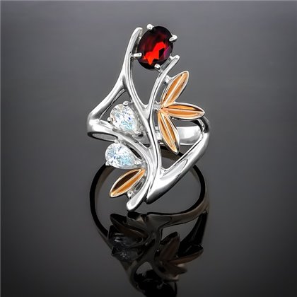 Перстень 49 гранат Rh Timofeev