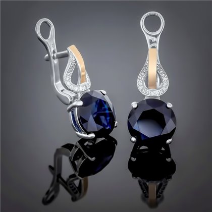 Сережки 489 альпініт синій Rh Timofeev