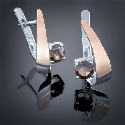 Сережки 406 раухтопаз Rh Timofeev