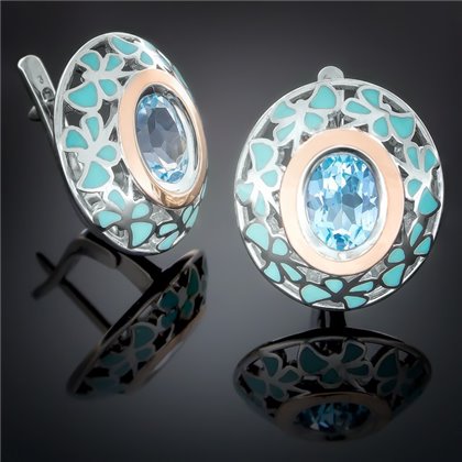 Сережки 390 топаз Rh Timofeev