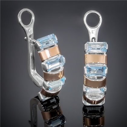 Сережки 382 топаз Rh Timofeev