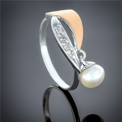 Перстень 75 перлина біла Rh Timofeev