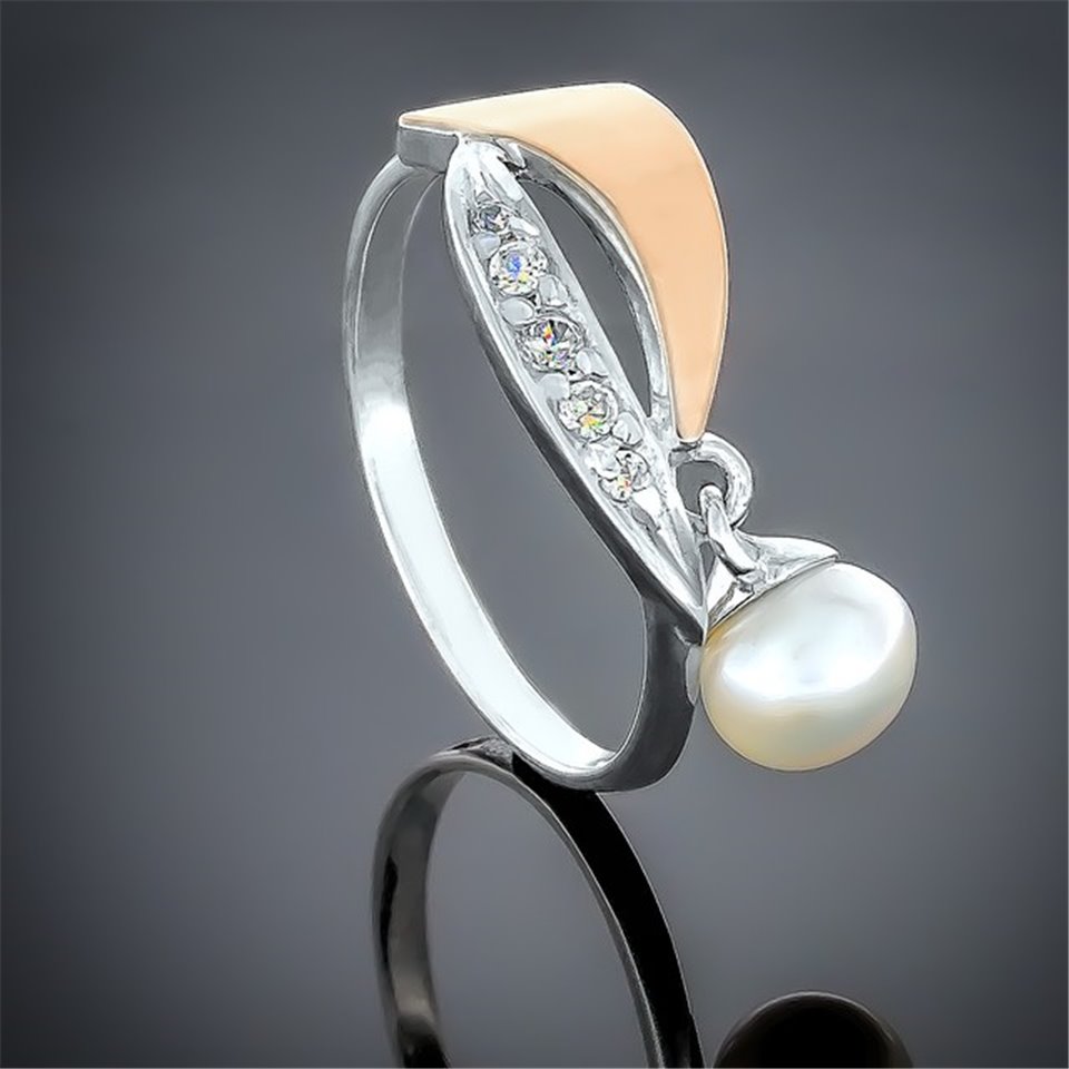 Перстень 75 перлина біла Rh Timofeev