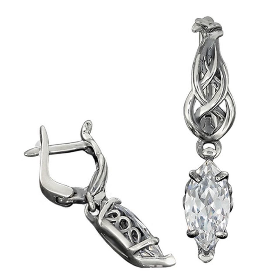 Сережки 615 цирконій білий Timofeev