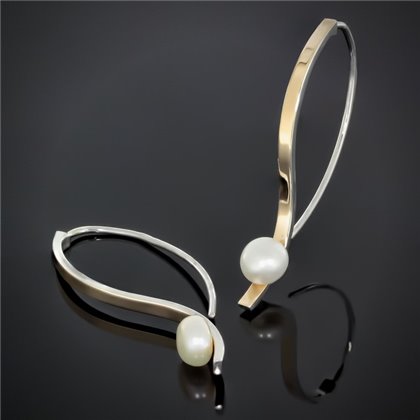 Сережки 620 перлина біла Rh Timofeev